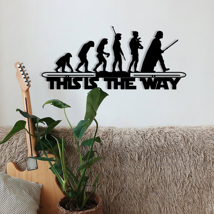 Wallity Evrim Escultura de Pared de Metal Negro